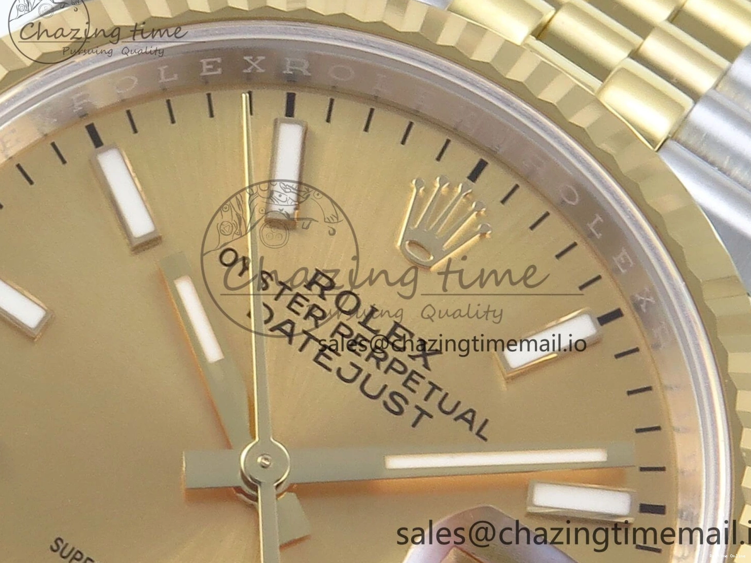 1225 Resilient DateJust 36 126233 EWEF Best Edition YG Stick Dial on SS YG Jubilee Bracelet A 624